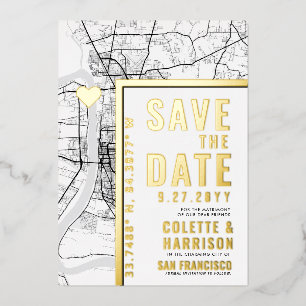 Invitation En Aluminium Baton Rouge Love Locator   Mariage Économisez la D