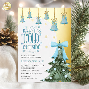 Invitation En Aluminium Bébé Il fait froid à l'extérieur du Baby shower de