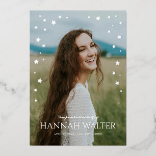 Invitation En Aluminium Belle Star du Nord Célébration de la vie