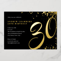 Black Gold Confetti 30e anniversaire