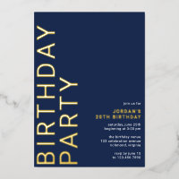 Bleu Nuit & Or | Joyeux Anniversaire Moderne et Fr