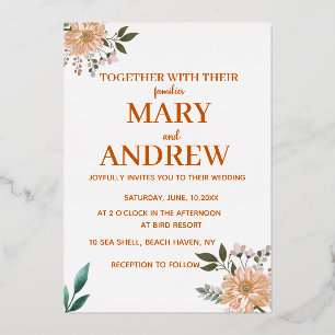 Invitation En Aluminium Blooms fleurs sauvages