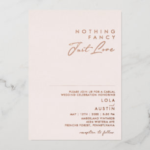 Invitation En Aluminium Blush Moderne Et Or Rose Rien De fantaisiste Juste
