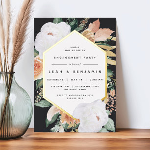 Invitation En Aluminium Boho Blooms Moderne Floral Engagement Party