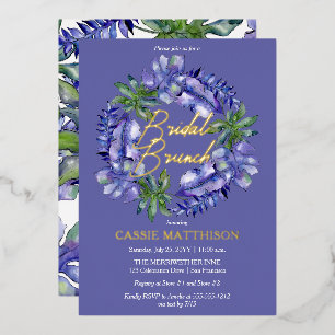 Invitation En Aluminium Boho Feuilles Tropicales Peri   Brunch de Mariage 