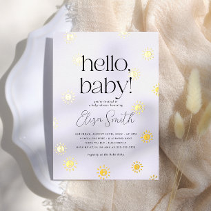 Invitation En Aluminium Bonjour Baby Boho Sunshine Baby shower
