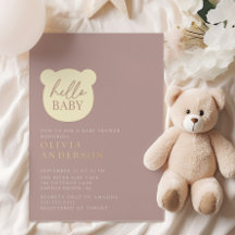 Bonjour Baby shower bébé ours