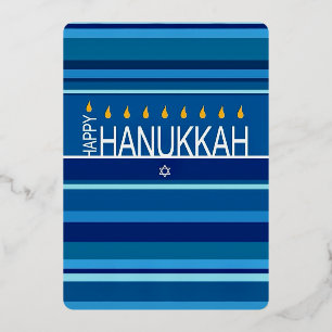 Invitation En Aluminium Bonne Hanoukka menorah