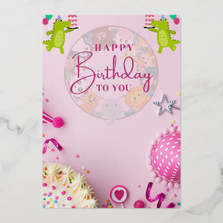 Invitation En Aluminium Bougies colorées d'anniversaire joyeuses des migno