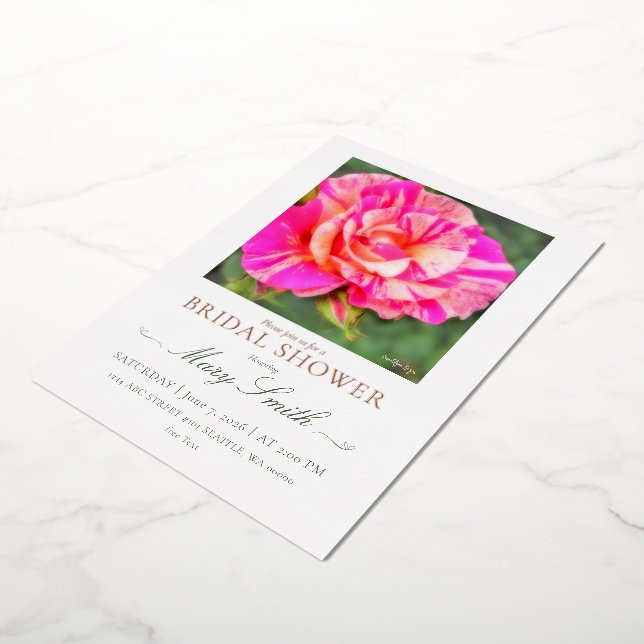 Invitation En Aluminium Bridal Shower (Rosa Edgar Degas) (Rotation)