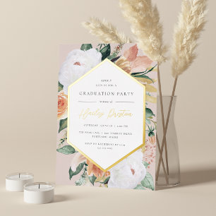 Invitation En Aluminium Brouiller Desert Floral Graduation Party
