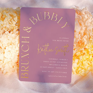 Invitation En Aluminium Brunch & Bubbly Arche Florale Audacieuse pour une