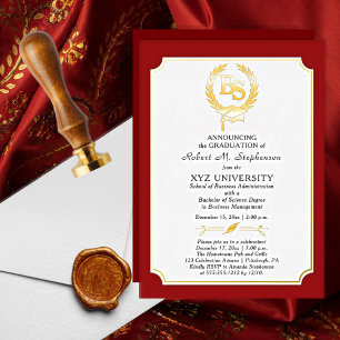 Invitation En Aluminium BS - Diplôme de licence ès sciences Collège Gradua