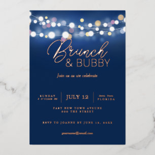 Invitation En Aluminium Bubbly & Brunch Elegant Champagne & Brunch