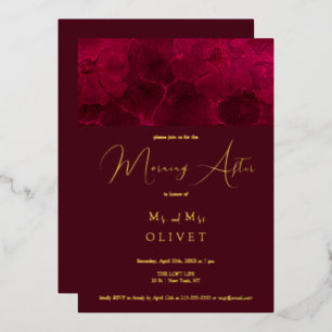 Invitation En Aluminium Burgundy Passion Matin Après