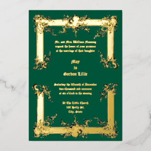 Invitation En Aluminium Cadre Baroque Rococo Rocaille vers 1775  Mariage
