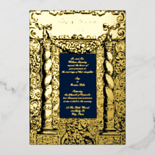 Invitation En Aluminium Cadre de mariage de colonne solomonique baroque vi