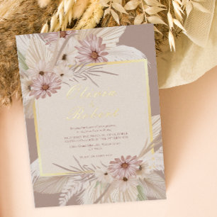 Invitation En Aluminium Cadre de mariage floral tropical bohème