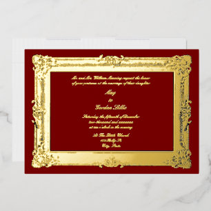 Invitation En Aluminium Cadre de style baroque rococo de l'ère victorienne