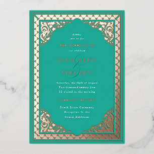 Invitation En Aluminium Cadre ornemental hindou élégant Mariage indien