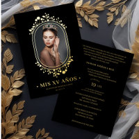 Cadre ovale botanique fantaisie pour Quinceañera e