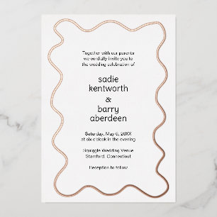 Invitation En Aluminium Cadre simple de Squiger Mariage moderne
