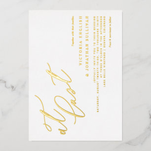 Invitation En Aluminium Calligraphie Moderne Enfin Mariage