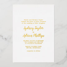 Calligraphie simple Gold Back Formel Mariage Gold
