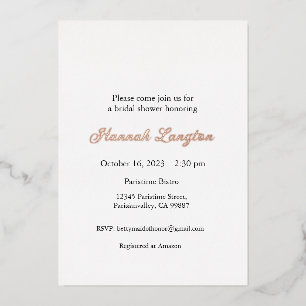 Invitation En Aluminium Carton d'invitation de douche de mariée en dentell