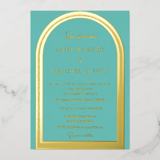 Invitation En Aluminium Carton d'invitation de mariage à arc classique sar