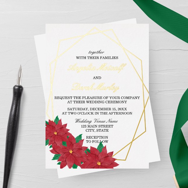 Invitation En Aluminium Carton d'invitation de mariage hivernal élégant au (Créateur téléchargé)