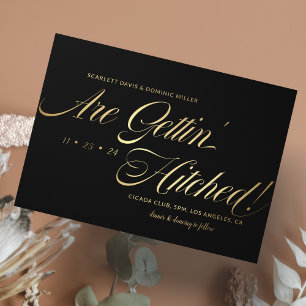 Invitation En Aluminium Carton d'invitation de mariage minimaliste noir et