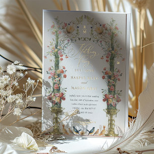 Invitation En Aluminium Carton d'invitation de mariage simple sans prétent