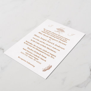 Invitation En Aluminium Carton d'invitation de mariage victorien monogramm