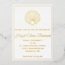 Carton d'invitation en feuille métallisée avec bor