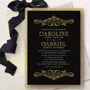 Invitation En Aluminium Carton d'invitation en papier métallisé pour maria