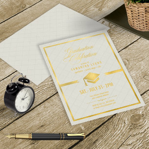 Invitation En Aluminium Casquette d'or ID834