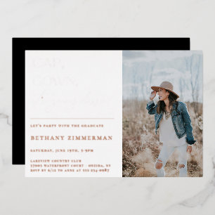 Invitation En Aluminium Casquette Gown ça va faire tomber la fête de l'obt