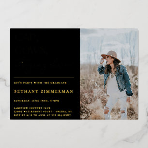 Invitation En Aluminium Casquette Gown ça va faire tomber la fête de l'obt