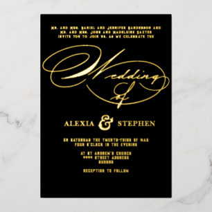 Invitation En Aluminium Célébration de cérémonie à l'église, mariage avec