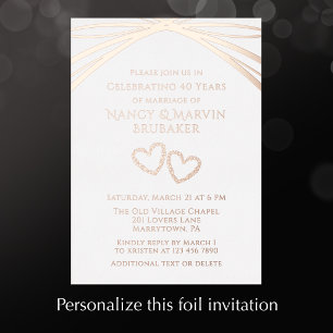 Invitation En Aluminium Cérémonie personnalisée élégante sous une arche po