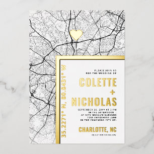 Invitation En Aluminium Charlotte Love Locator   Mariage sur le thème de l