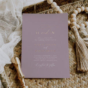 Invitation En Aluminium Charme élégant Rose Rose Gold Foil Mariage Invitat