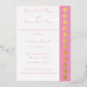 Invitation En Aluminium Charming Sakura dans l'Invitation à huile rose pét