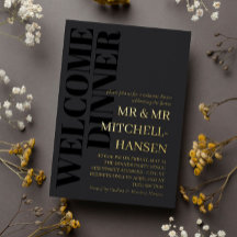 Charoing Black & Gold Typographie Bienvenue Dîner