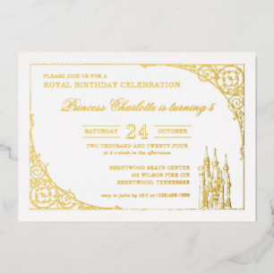Invitation En Aluminium Château Disney Princess   Fairy Tale Anniversaire