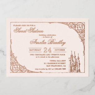 Invitation En Aluminium Château Princess   Sweet sixteen 16