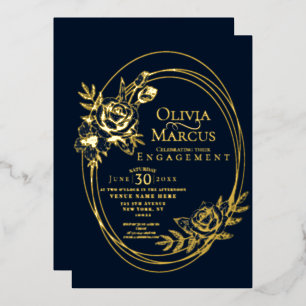 Invitation En Aluminium Chic Floral Mariage de couronne