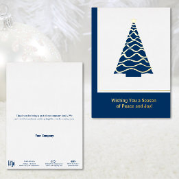 Invitation En Aluminium Christmas Tree Gold Foil Business Holiday Card