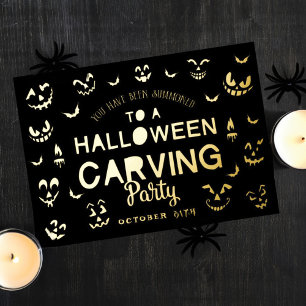 Invitation En Aluminium Citrouille de Jack O Lantern effrayante pour la dé